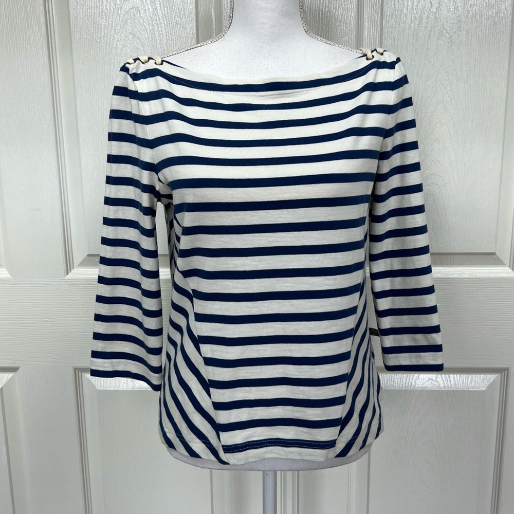 Veronica Beard Striped Lincoln Mariner's Blouse Size S